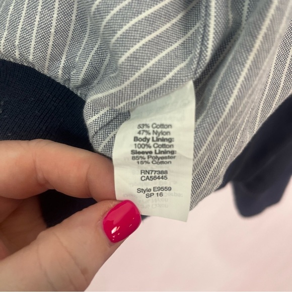 J. Crew Navy Blue Jacket Zip Up Sz Small - Picture 6 of 9